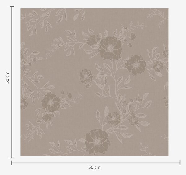 Carta da parati Fiori con foglie chiare, Parati classici Rustica, a00006 : Uwalls.it