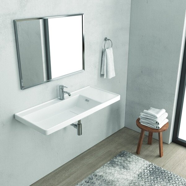 Lavabo sospeso moderno 80cm in ceramica Litos-TT88 - KAMALU