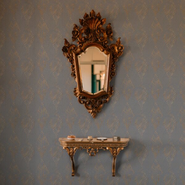 Carta da parati Rombi gialli scalfiti, Parati classici in stile loft, a00014 : Uwalls.it