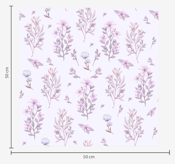 Carta da parati Fiori delicati con steli su sfondo bianco, Parati classici Rustica, a00016 : Uwalls.it