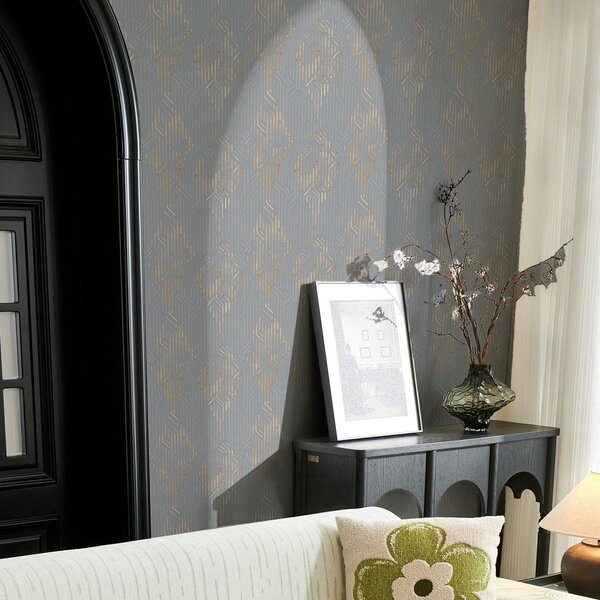 Carta da parati Rombi gialli scalfiti, Parati classici in stile loft, a00014 : Uwalls.it