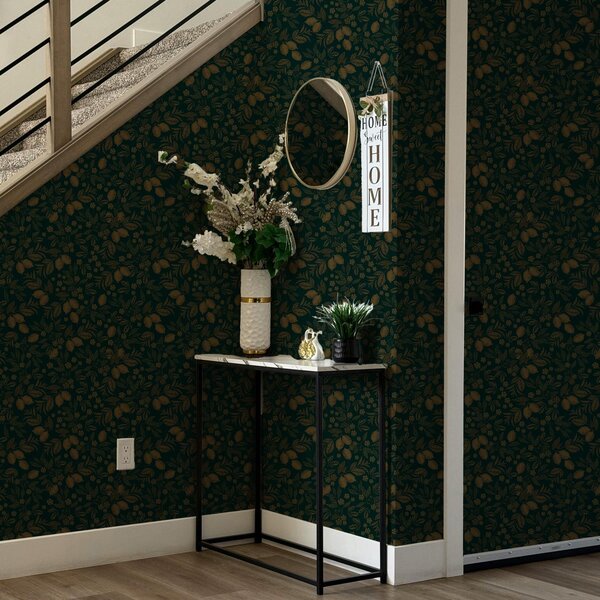 Carta da parati Foglie dense di colore giallo-verde, Parati fiori e piante classici, a00019v2 : Uwalls.it