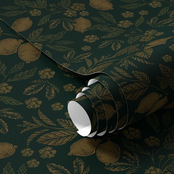 Carta da parati Foglie dense di colore giallo-verde, Parati fiori e piante classici, a00019v2 : Uwalls.it