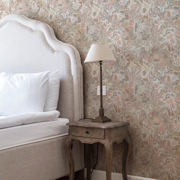 Carta da parati Grandi fiori con petali colorati in tonalità, Parati fiori e piante classici, Parati classici Fiori Peonie, a00020 : Uwalls.it