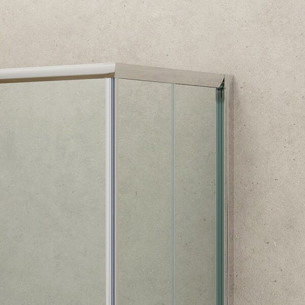 Kamalu box doccia 100x80 altezza 180 cm cristallo trasparente k410