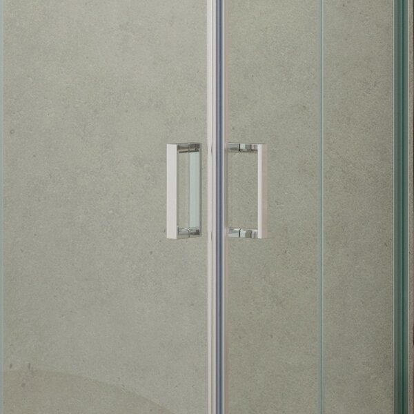 Kamalu box doccia 100x80 altezza 180 cm cristallo trasparente k410