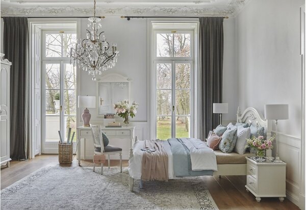 Letto bianco 2 metri bianco in stile classico elegante - Arrediorg