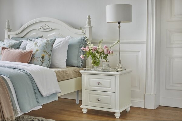 Letto bianco 2 metri bianco in stile classico elegante - Arrediorg