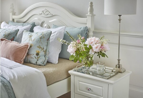 Letto bianco 2 metri bianco in stile classico elegante - Arrediorg