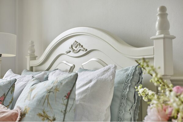 Letto bianco 2 metri bianco in stile classico elegante - Arrediorg