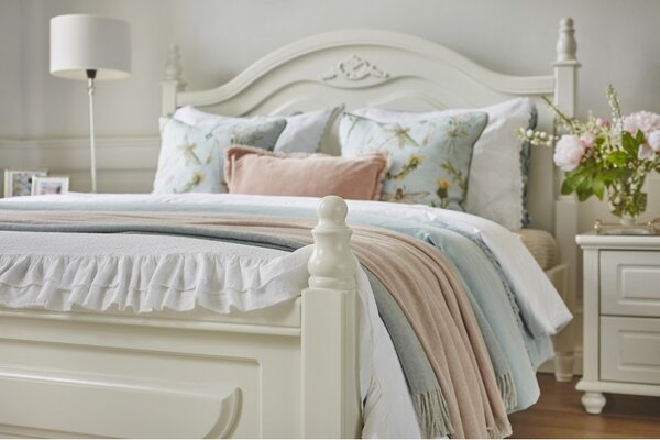 Letto bianco 2 metri bianco in stile classico elegante - Arrediorg