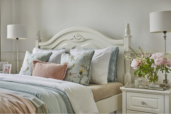 Letto bianco 2 metri bianco in stile classico elegante - Arrediorg