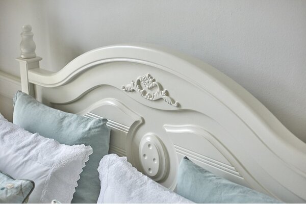 Letto bianco 2 metri bianco in stile classico elegante - Arrediorg