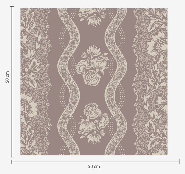 Carta da parati Delicato ornamento geometrico con fiori e linee curve, Parati stile vintage classici, a00033 : Uwalls.it