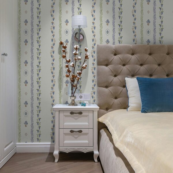 Carta da parati Delicato ornamento con foglie e uva, Parati classici Rustica, a00032 : Uwalls.it