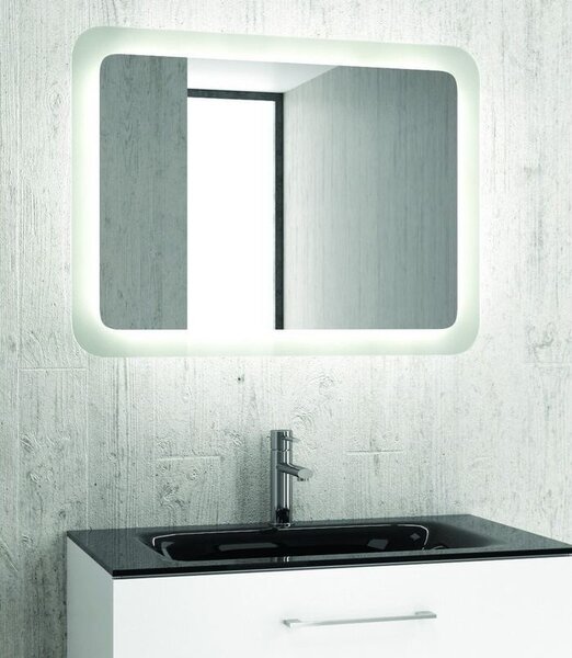 Specchio led 80x60 cm con cornice illuminante modello A800 - KAMALU