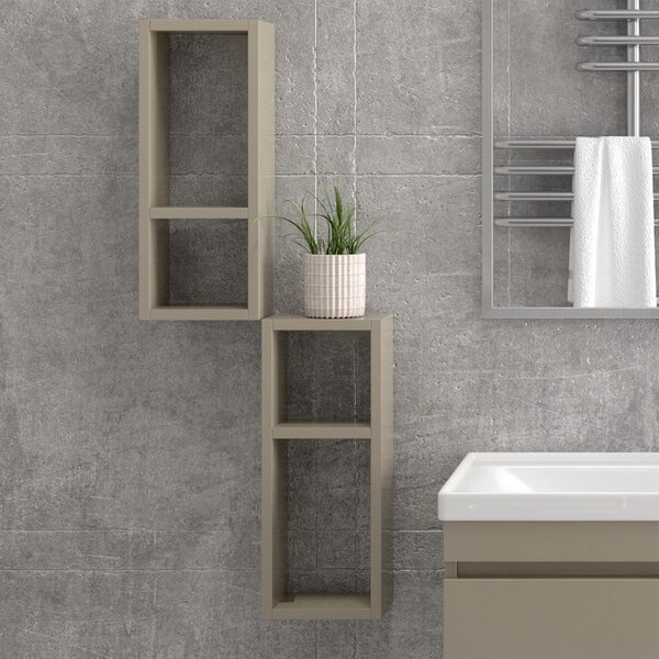 KAMALU - Pensile bagno aperto dimensioni 55x20x15cm con piano interno SP-45A