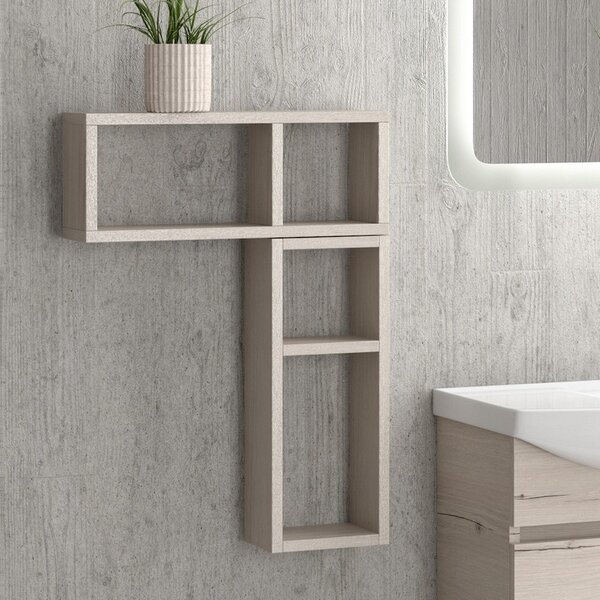 KAMALU - Pensile bagno aperto dimensioni 55x20x15cm con piano interno SP-45A
