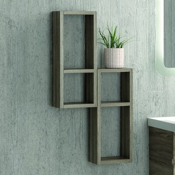 KAMALU - Pensile bagno aperto dimensioni 55x20x15cm con piano interno SP-45A