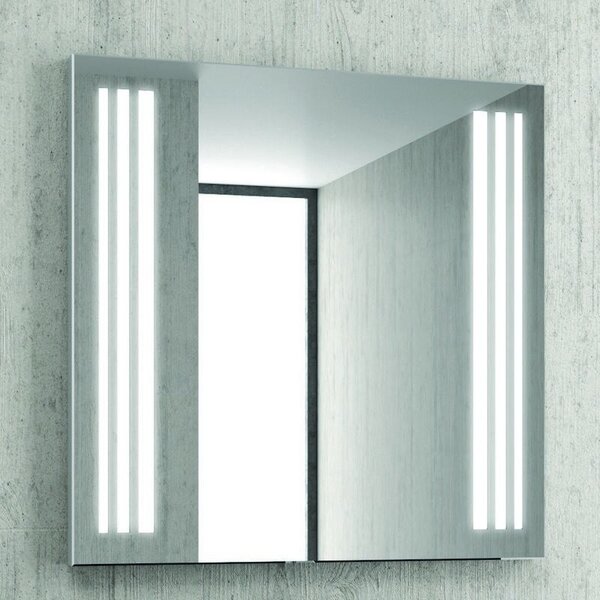 Kamalu composizione bagno sospesa 100cm mobile specchio e colonna