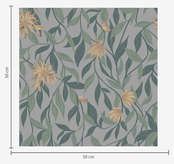 Carta da parati Rami pendenti con fiori gialli, Parati classici in stile shabby chic, a00052 : Uwalls.it