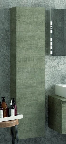 Kamalu composizione bagno 120cm sospesa con mobile specchio e colonna