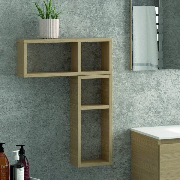 Composizione bagno 135cm composta da mobile e lavabo, specchio e due pensili - KAMALU