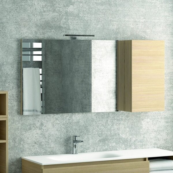 Composizione bagno 135cm composta da mobile e lavabo, specchio e due pensili - KAMALU