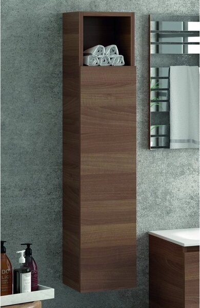 Kamalu composizione bagno 155cm sospesa, composta da mobile con lavabo, specchio, colonna e pensile sp-155e