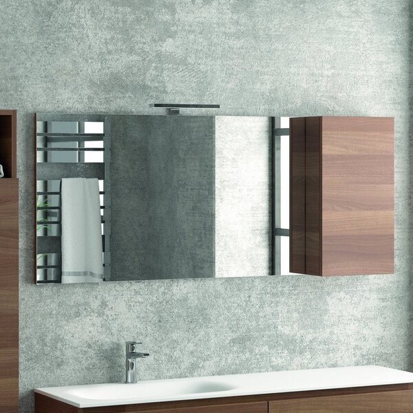 Kamalu composizione bagno 155cm sospesa, composta da mobile con lavabo, specchio, colonna e pensile sp-155e