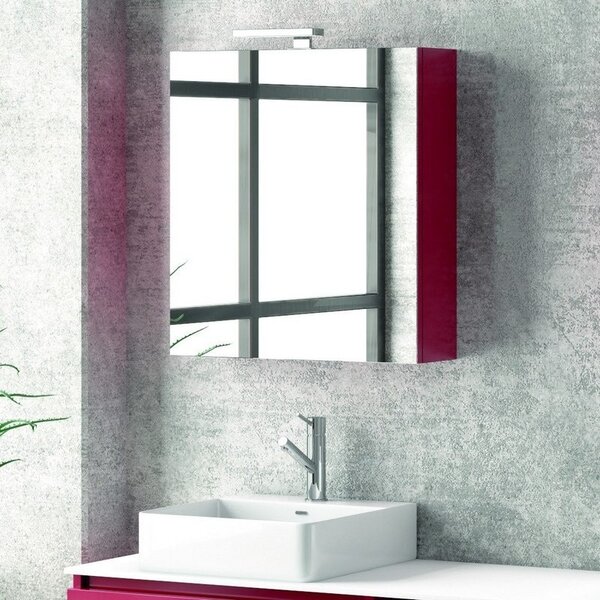Kamalu composizione bagno 175cm sospesa, composta da mobile, due specchi e 2 pensili sp-175b