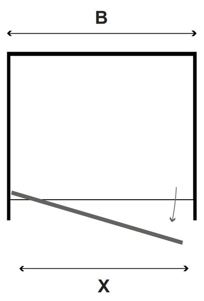Kamalu nicchia doccia battente 90 cm telaio nero e serigrafia nera nico-b3000