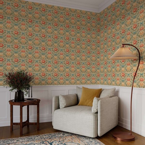 Carta da parati Composizione con fiori colorati, Parati classici in stile francese, a00076 : Uwalls.it