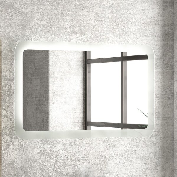 Kamalu composizione bagno 100cm a terra: mobile, specchio led e colonna tod-100b