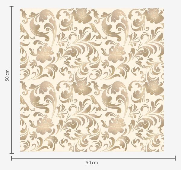 Carta da parati Motivi beige su sfondo chiaro, Parati classici in stile francese, a00084 : Uwalls.it