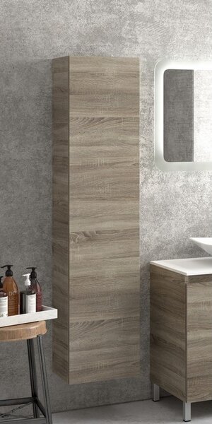 Kamalu composizione bagno 100cm a terra: mobile, specchio led e colonna tod-100b