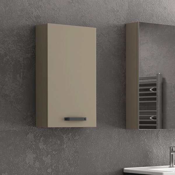 Kamalu composizione bagno a terra 85cm: mobile con lavabo, specchio contenitore e pensile ikos-85