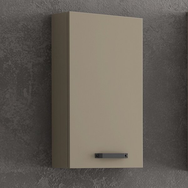 Kamalu composizione bagno a terra 85cm: mobile con lavabo, specchio contenitore e pensile ikos-85