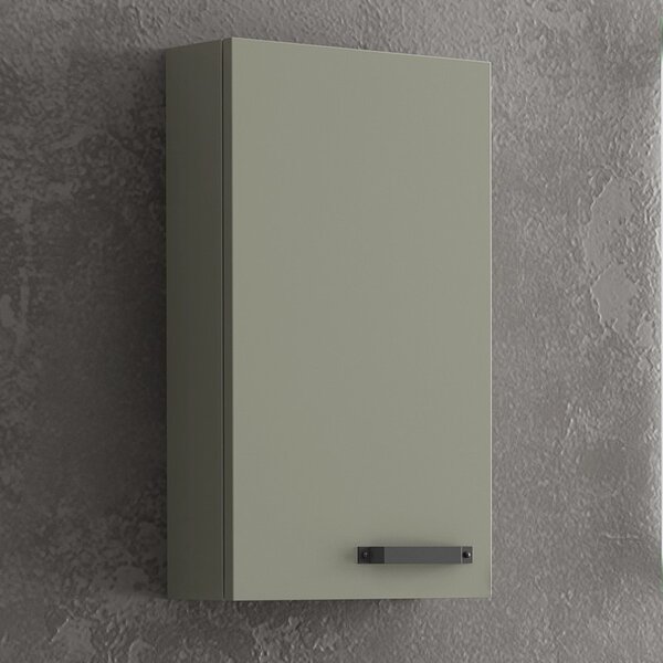 Kamalu composizione bagno a terra 65cm: mobile con lavabo, specchio led e pensile ikos-65