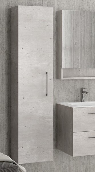 KAMALU - Colonna bagno 160cm con maniglia e 4 ripiani modello EL45