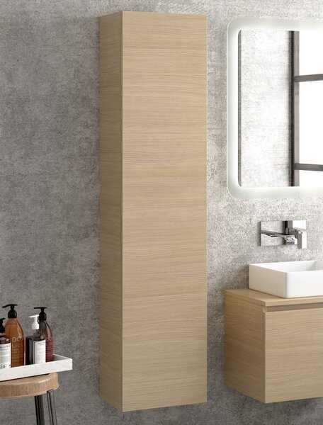 KAMALU - Colonna bagno altezza 160x35x27cm con 4 ripiani SC45