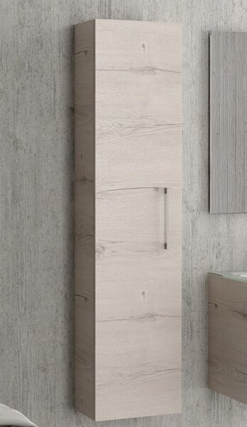 Kamalu composizione lavabo bagno con mobile 60 cm, colonna e specchio el-60b
