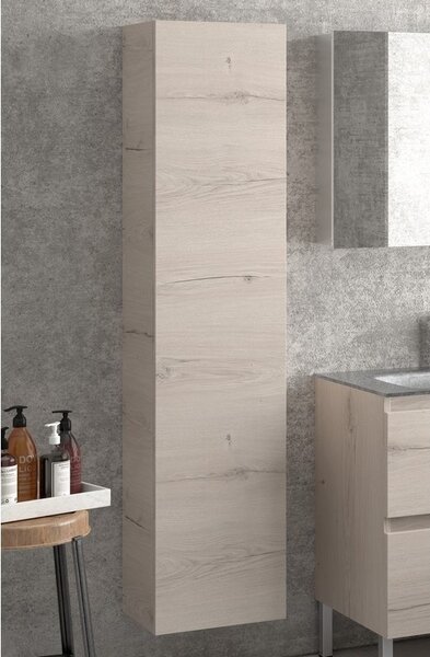 KAMALU - Colonna bagno altezza 160x35x27cm con 4 ripiani SC45