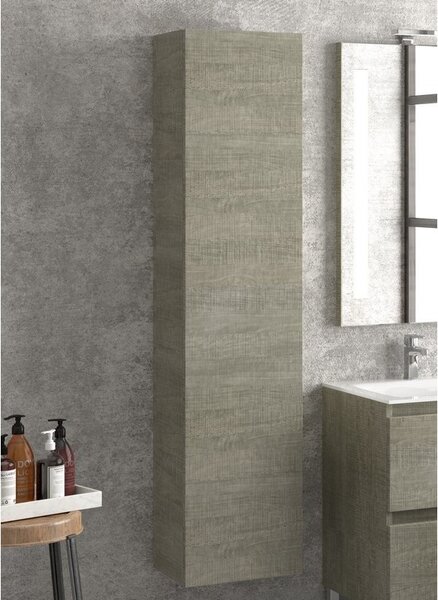 KAMALU - Colonna bagno altezza 160x35x27cm con 4 ripiani SC45