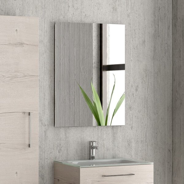 Kamalu composizione lavabo bagno con mobile 60 cm, colonna e specchio el-60b
