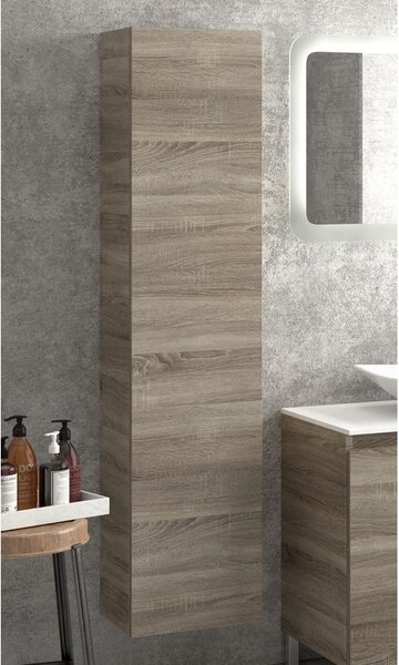KAMALU - Colonna bagno altezza 160x35x27cm con 4 ripiani SC45