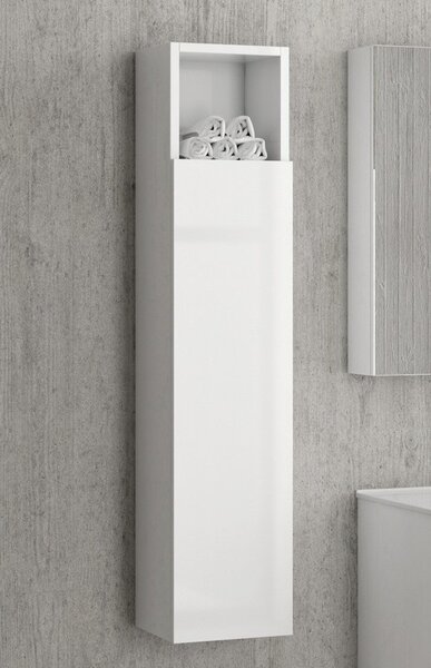Kamalu composizione bagno sospesa 80cm: mobile, specchio contenitore colonna e pensile el-80a