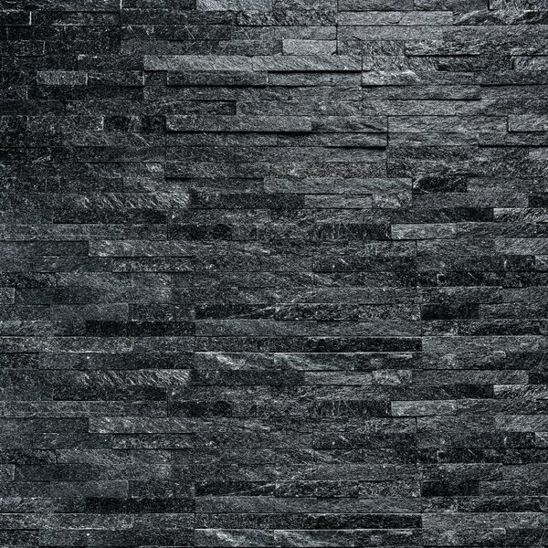 Rivestimento decorativo in pietra naturale Mikeno nero da interno / esterno
