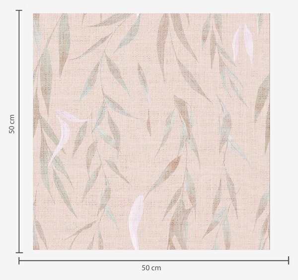 Carta da parati Rami pendenti con foglie su sfondo beige, Parati classici in stile boho, a00095v1 : Uwalls.it