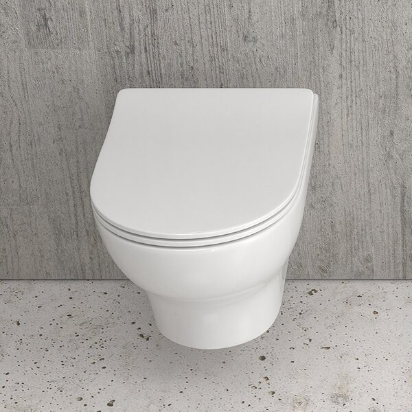 Kamalu sanitari sospesi senza brida sedile soft close eos-10